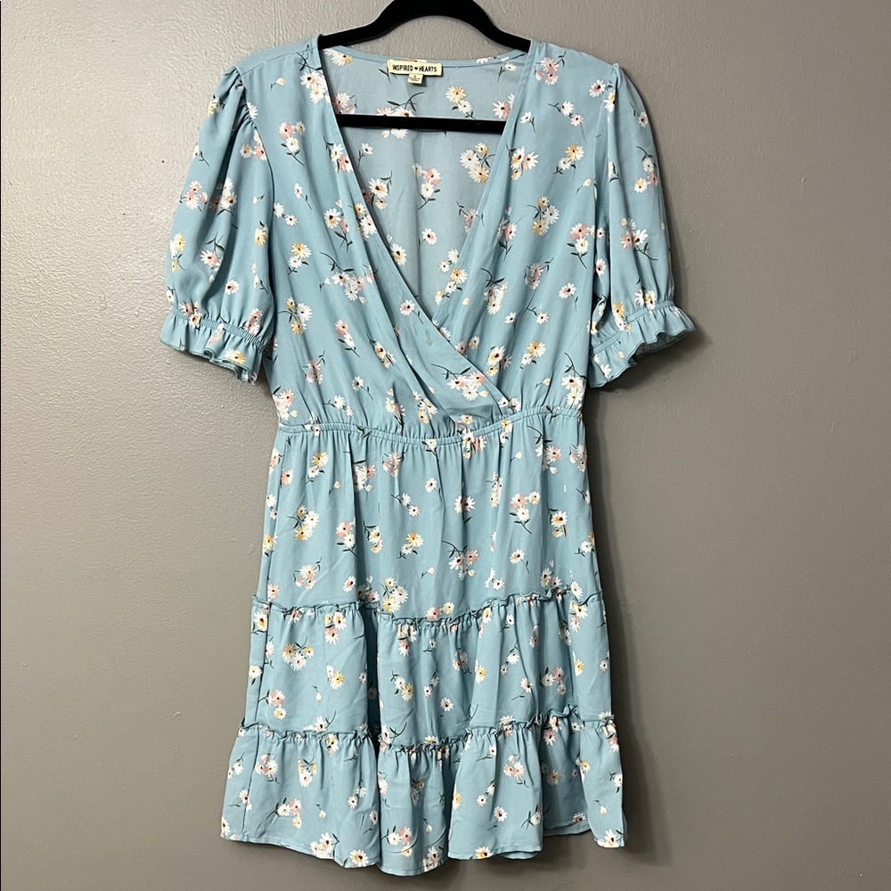 Madewell Light Blue Floral Mini Dress